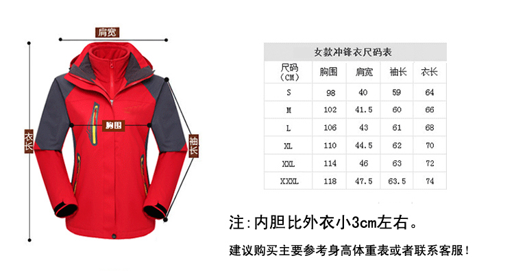 女款沖鋒衣尺碼表 女款沖鋒衣尺碼表